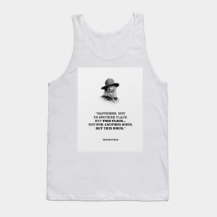 Walt Whitman Positive thinking Quote Tank Top